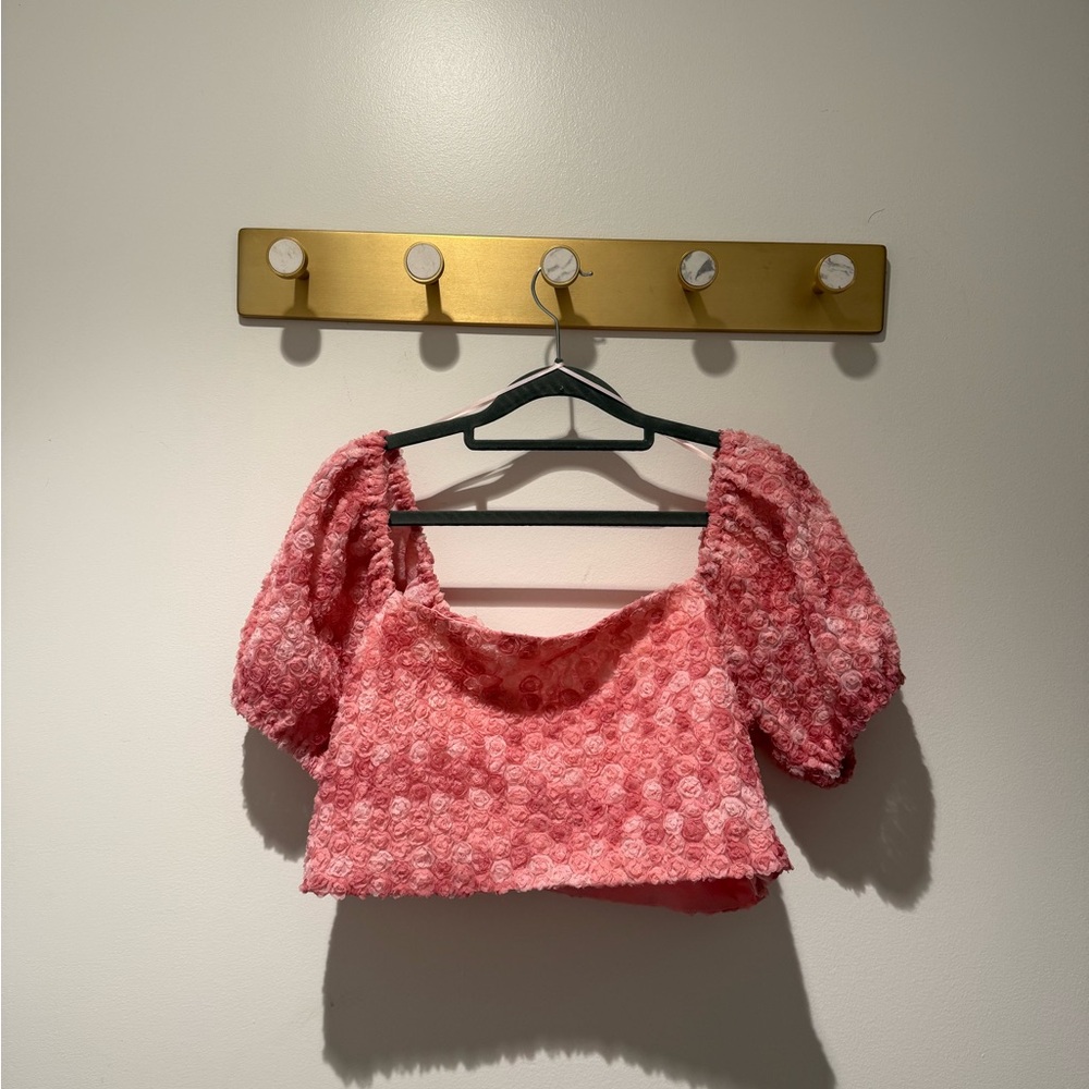 Textured Pink Top